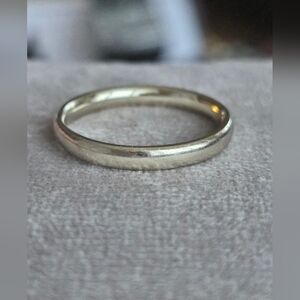 18k White Gold Band ~ Size 5.75 ~ Vintage Ring For Wedding/Stacking/Promise